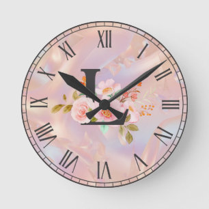 Letter L Round Clock