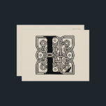 Letter L Vintage Celtic Knot Monogram Postcard<br><div class="desc">Celtic Knot Letter L To add or change the background colour, click on "Edit this design", click on "background" and choose a colour. If this product has two sides, click on "layers", choose back, and choose the colour for the second side. Then click on "done" and purchase your item. The...</div>