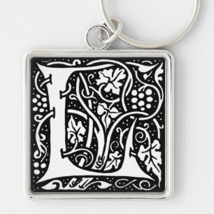 Letter 'L' William Morris Design - Keychain