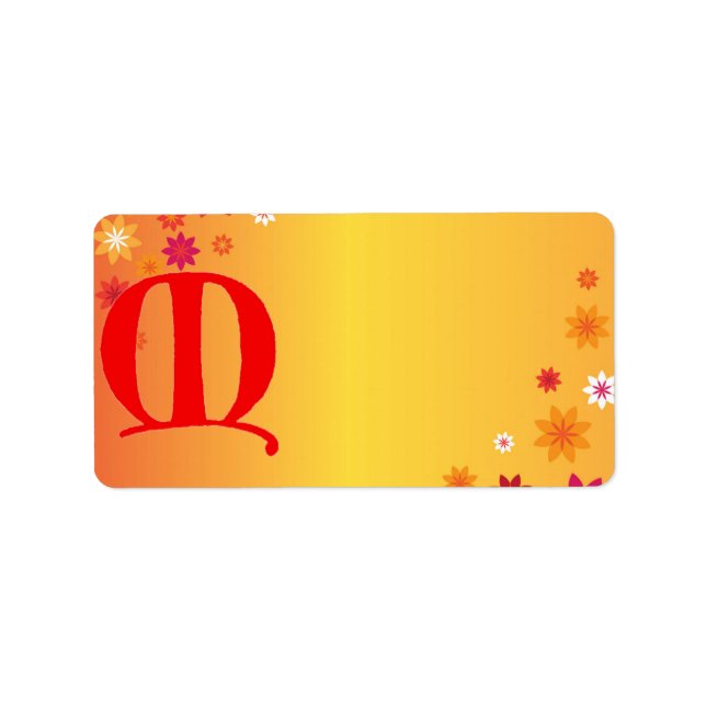 Letter M Address Label (Front)