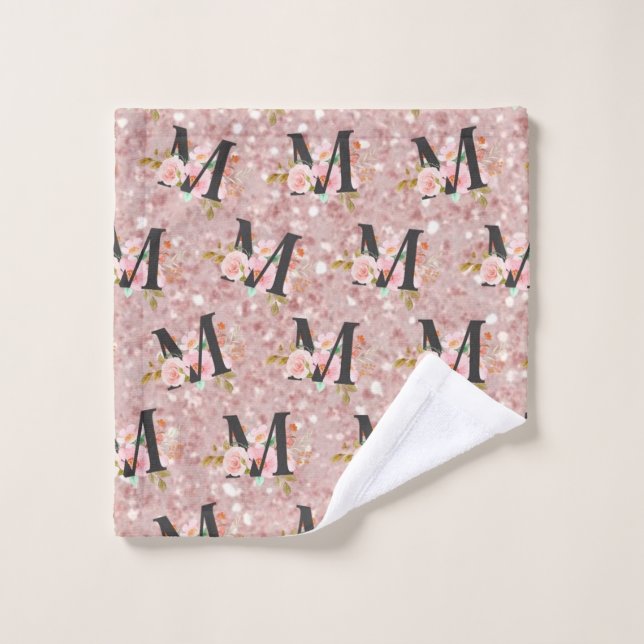 Letter M Bath Towel Set (Wash Cloth)