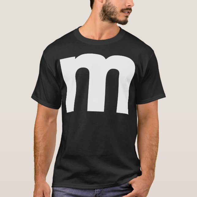 Letter M Capital Alphabet Groups Halloween T-Shirt (Front)