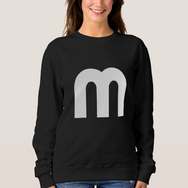 Letter M Capital Alphabet  halloween costumes grou Sweatshirt (Front)
