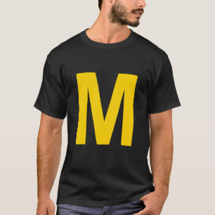 Letter M Capital Alphabet T-Shirt