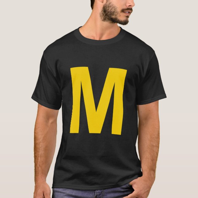 Letter M Capital Alphabet T-Shirt (Front)