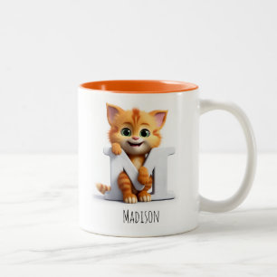 Letter M Cat Alphabet Coffee Mug