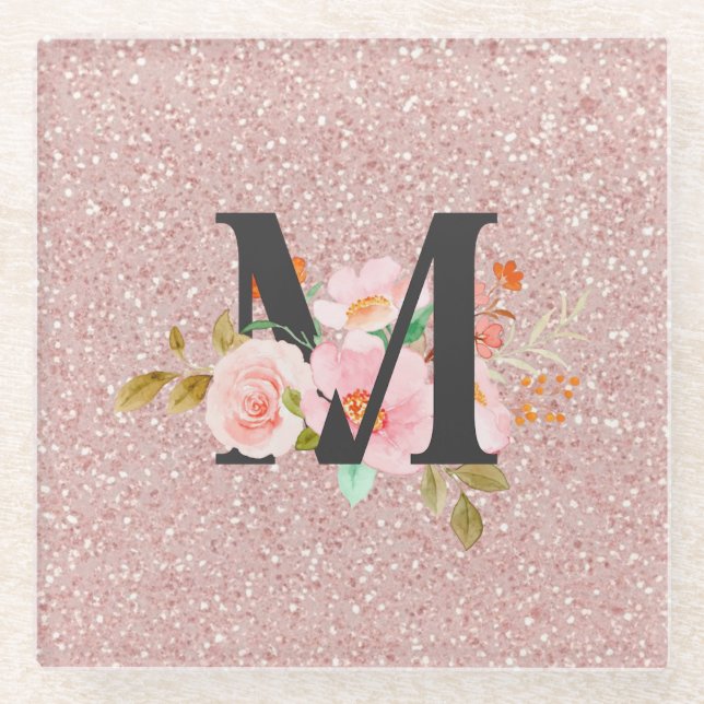 Letter M Glass Coaster (Front)