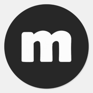 Letter M Groups Halloween Matching Team Easy Lazy Classic Round Sticker