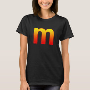 Letter M Halloween Costume Carnival Group Red Vint T-Shirt