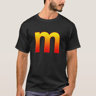 Letter M Halloween Costume Carnival Group Red Vint T-Shirt