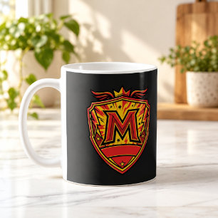 Letter M Hero Crest Shield Monogram Mug