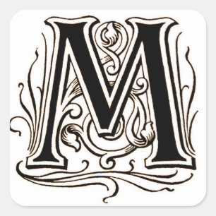 Letter ‘M’ in Brown  - Sticker