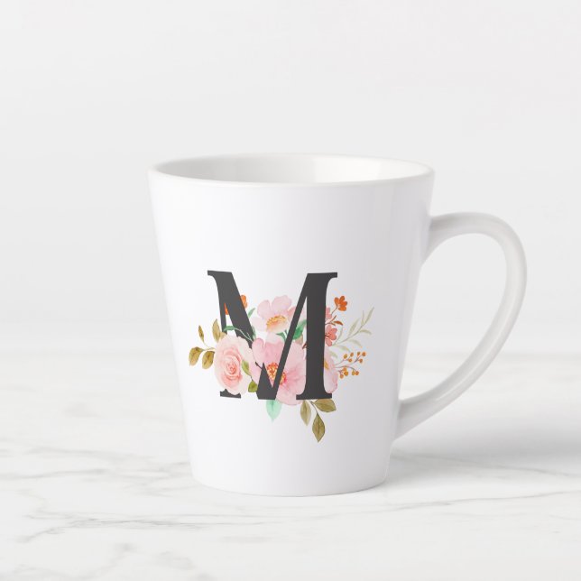 Letter M Latte Mug (Right)