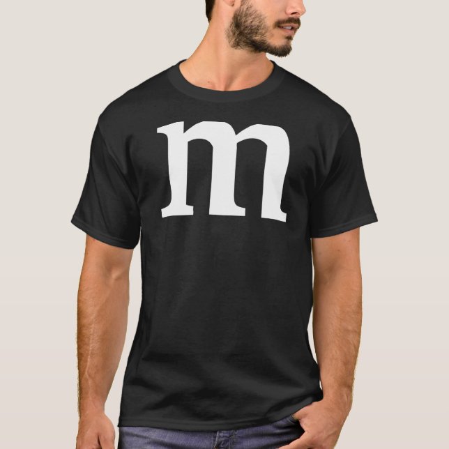 Letter M Lower Case Alphabet T-Shirt (Front)