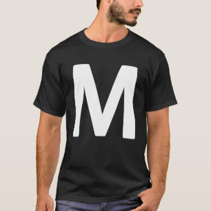 Letter M Lowercase Letter for Halloween ABC Letter T-Shirt