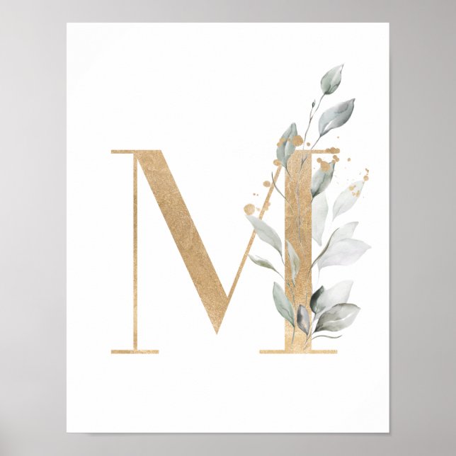 Letter M Monogram Poster (Front)