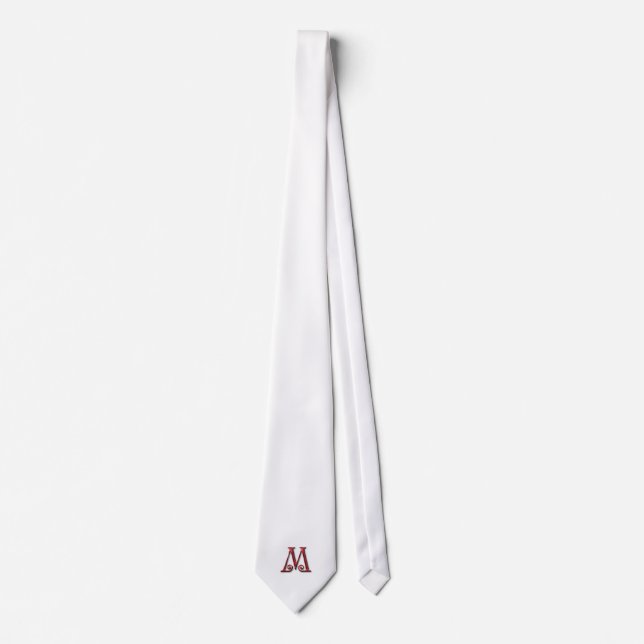 Letter M Monogram Tie (Front)