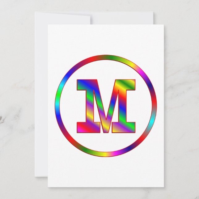 Letter M Rainbow (Front)