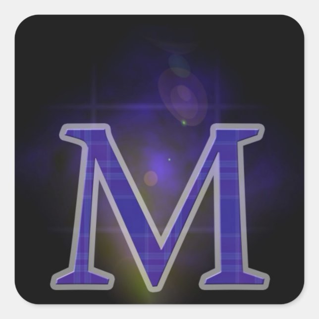 Letter M Square Sticker (Front)