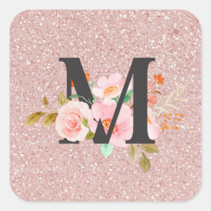 Letter M Square Sticker