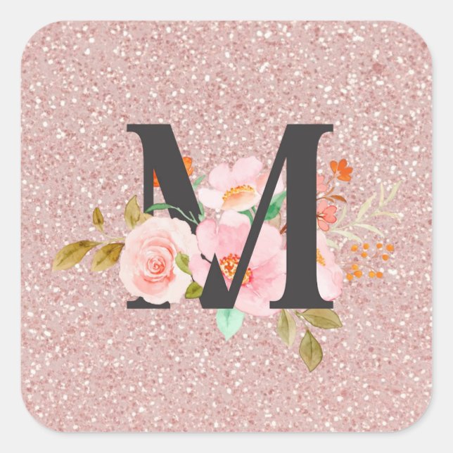 Letter M Square Sticker (Front)