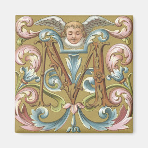 Letter M With Angel - Magnet