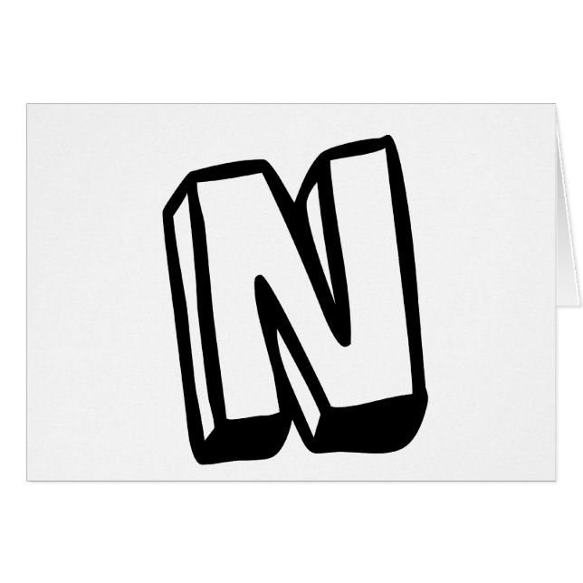 Letter N (Front Horizontal)