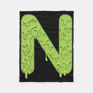 Letter N Alphabet Initials Halloween Costume Kids Fleece Blanket