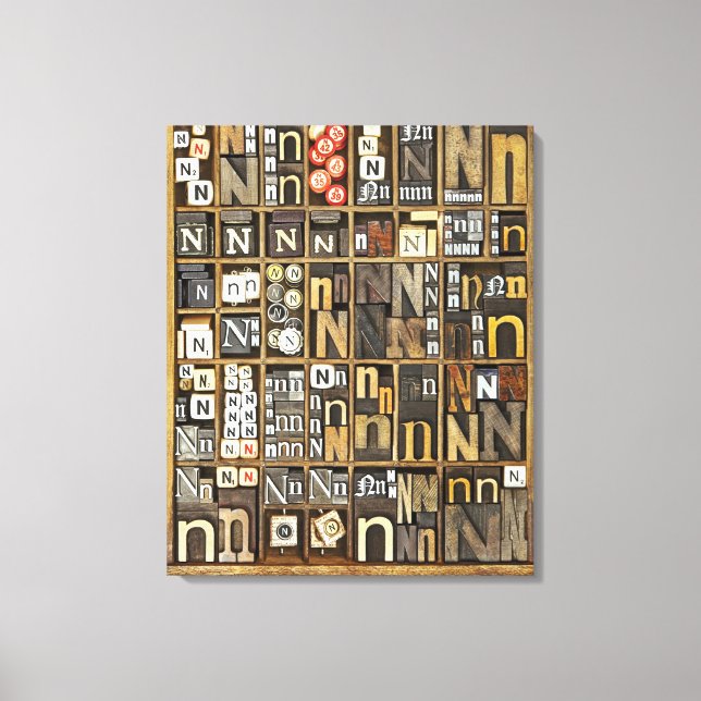 Letter N Canvas Print (Front)