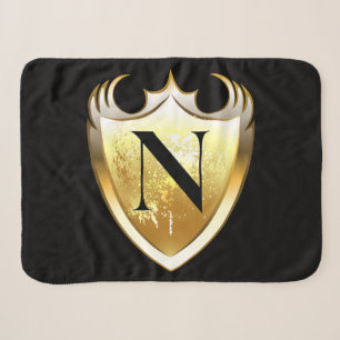 Letter N Capital Alphabet Sherpa Blanket