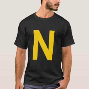 Letter N Capital Alphabet T-Shirt