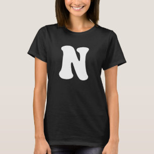 Letter N Capital Alphabet Team Groups Costume Matc T-Shirt