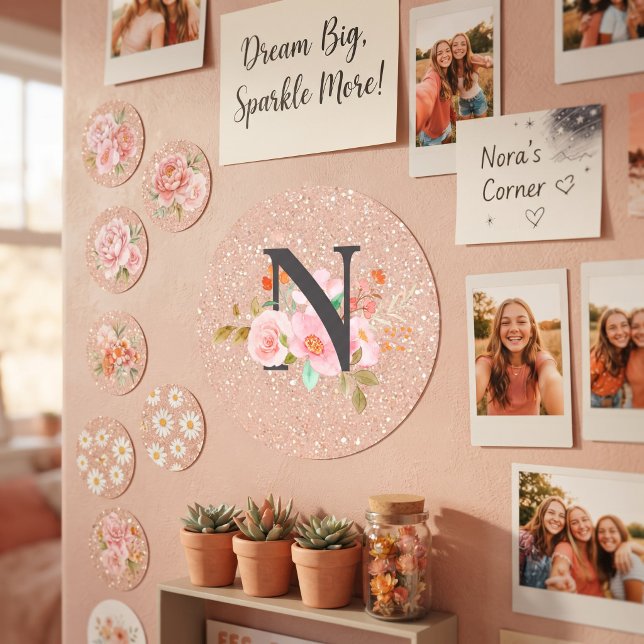 Letter N Classic Round Sticker (Creator Uploaded)