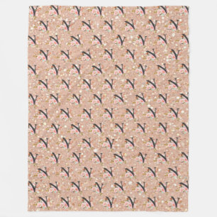 Letter N Fleece Blanket