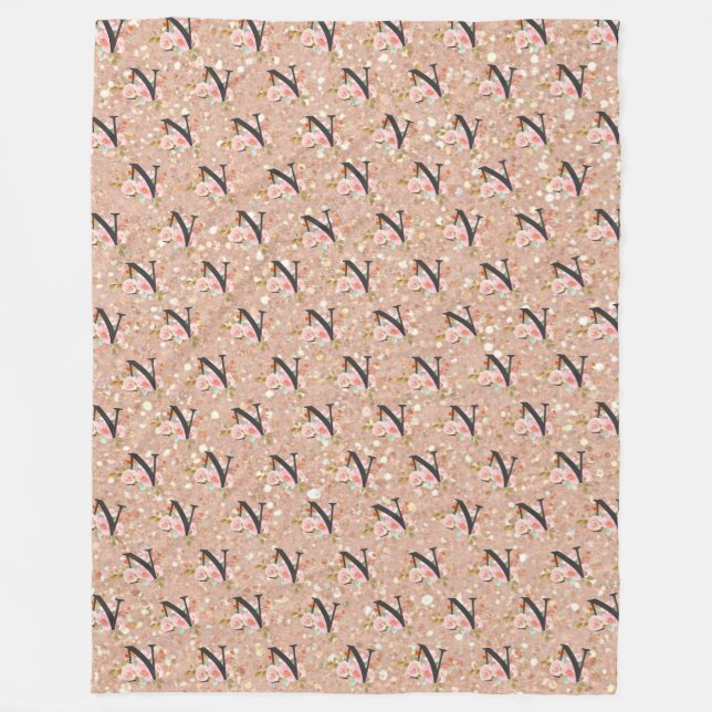 Letter N Fleece Blanket (Front)