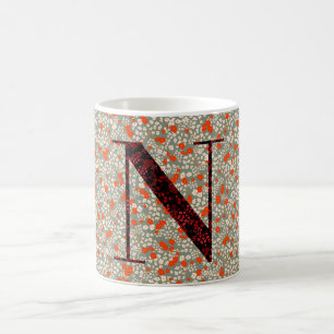 Letter N grey and red liberty Coffee Mug