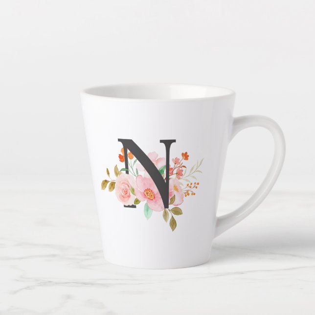 Letter N Latte Mug (Right)