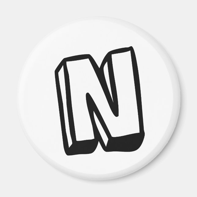 Letter N Magnet (Front)