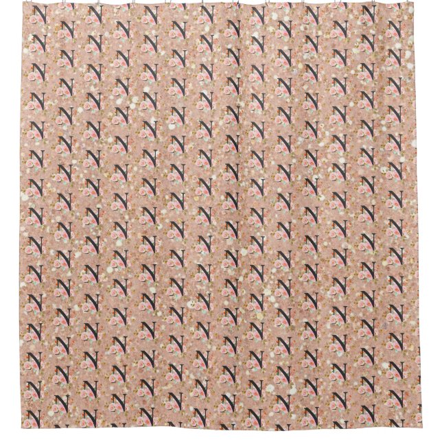 Letter N Shower Curtain (Front)