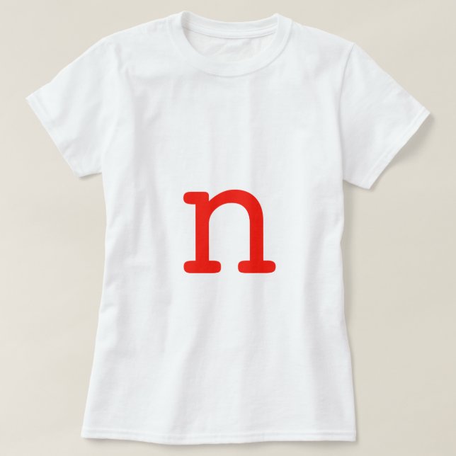 Letter N T-Shirt (Design Front)
