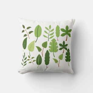 Letter Nature Green Design   Botanical Alphabet Cushion
