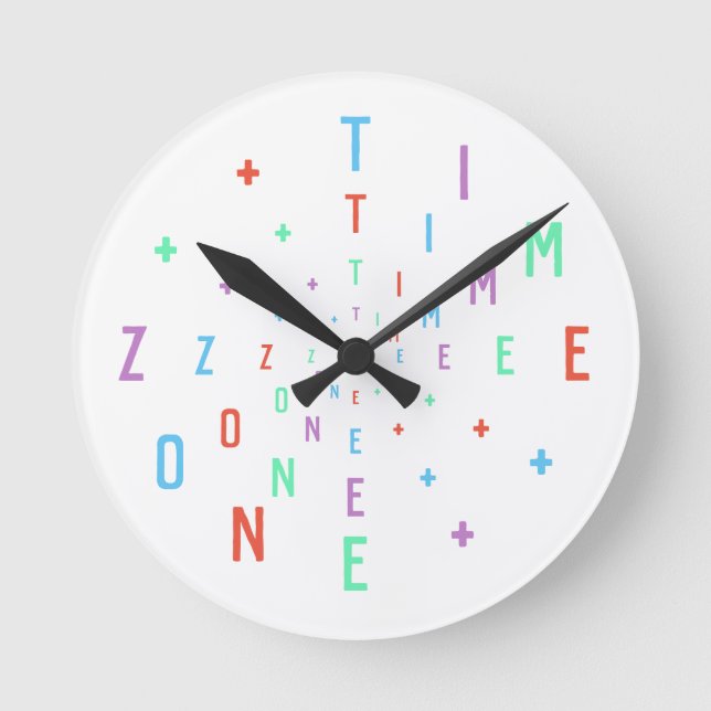 Letter Numbers Round Clock (Front)