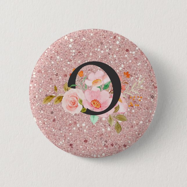 Letter O 6 Cm Round Badge (Front)