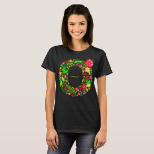 Letter O in Flowers T-Shirt