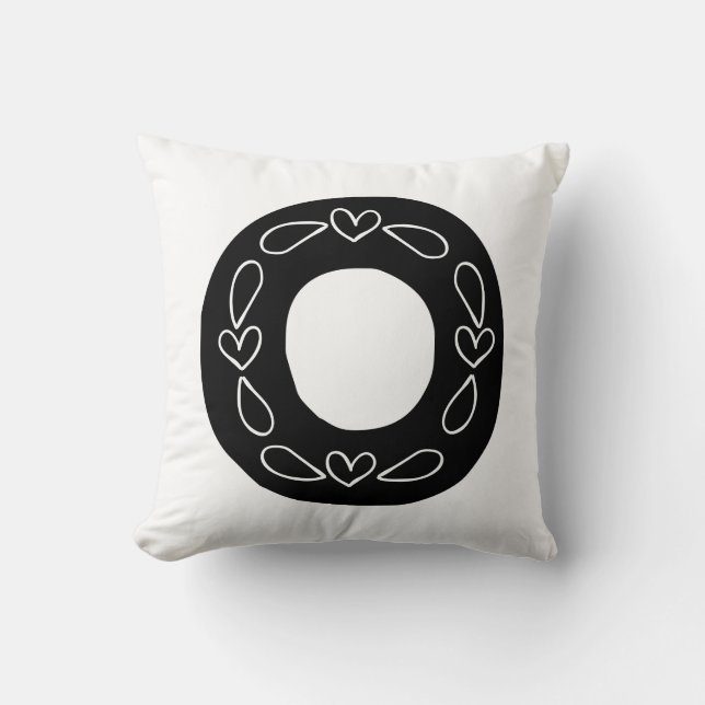 Letter O Initial Pillow (Front)