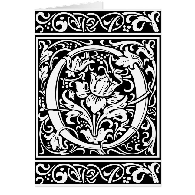 Letter O Mediaeval Monogram Art Nouveau (Front)