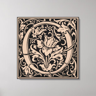 Letter O Mediaeval Monogram Art Nouveau Canvas Print