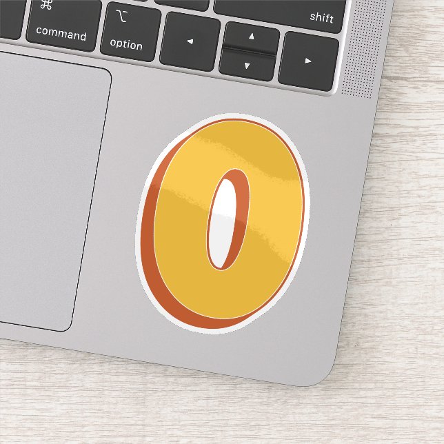 Letter O Monogram, Bold 3D Type Font Initial  (Detail)