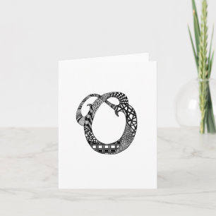 Letter O Monogram in Black and White Note Card