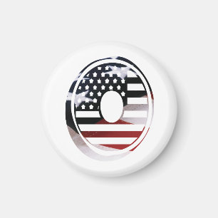 Letter O Monogram Initial USA Magnet